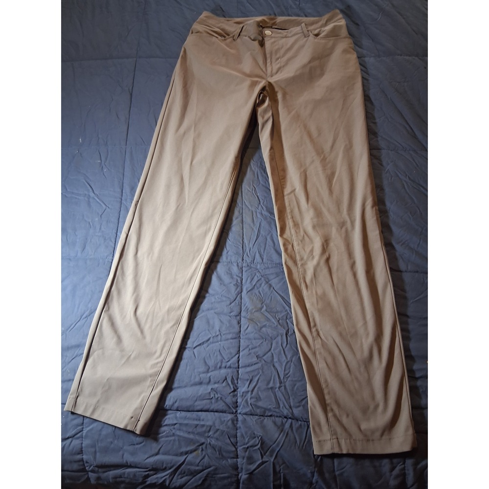 All in Motion Mens Golf Pants Tan Khaki Straight Leg Performance 32x32 4709